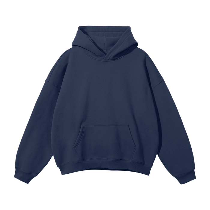 CELESTIA BASICS Oversized Solid Color Fleece Hoodie