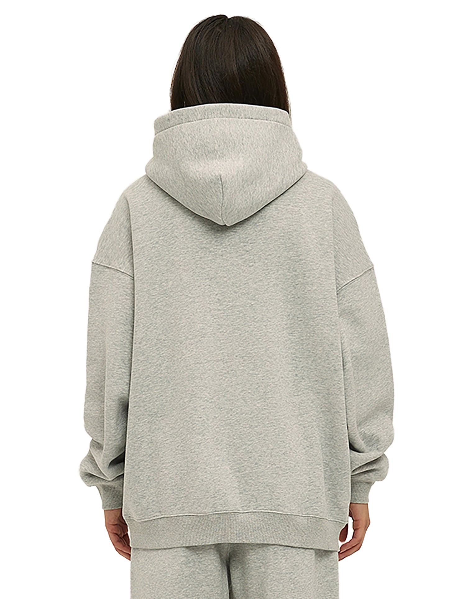 CELESTIA BASICS Unisex Oversized Solid Color Fleece Hoodie